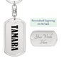 Tamara v01 - Luxury Dog Tag Keychain