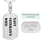 Navy Veteran's Wife - Luxury Dog Tag Keychain