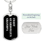Coast Guardsman's Grandpa v2 - Luxury Dog Tag Keychain