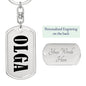 Olga v01 - Luxury Dog Tag Keychain