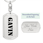 Gavin - Luxury Dog Tag Keychain