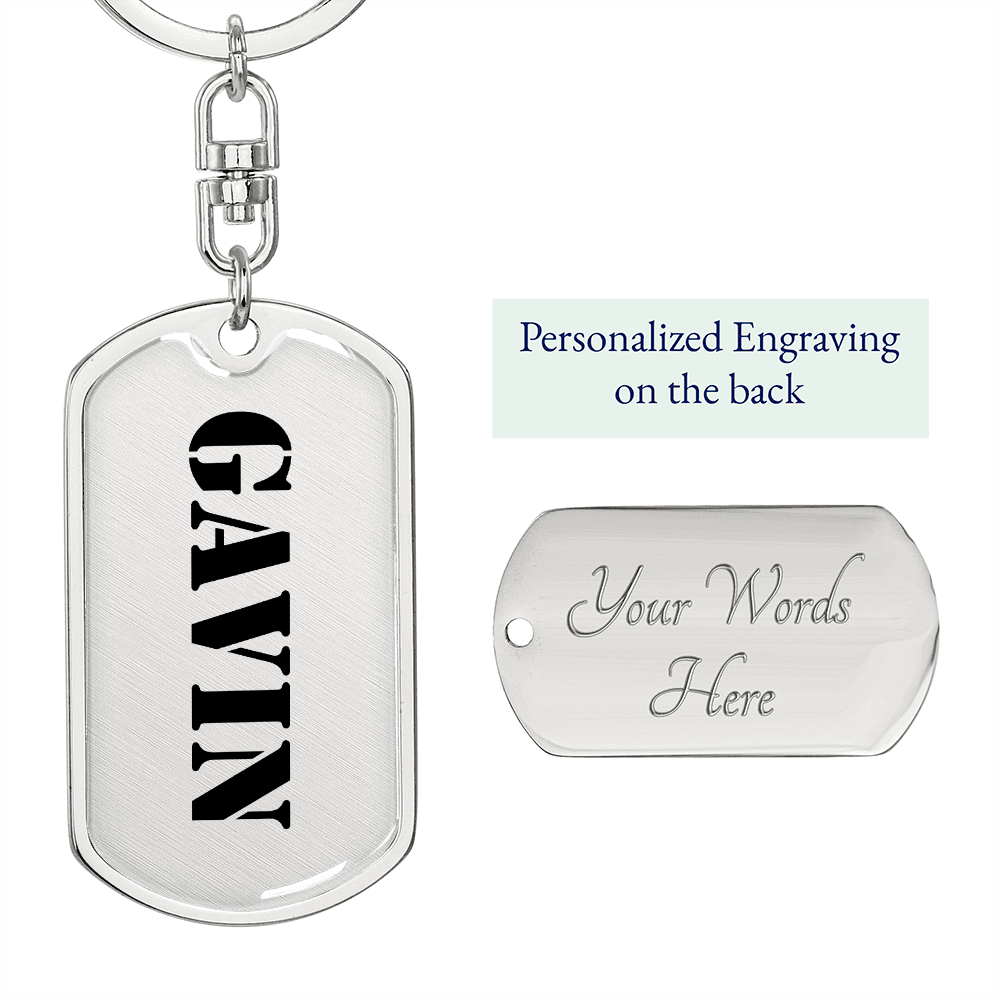 Gavin - Luxury Dog Tag Keychain
