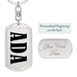 Ada v01 - Luxury Dog Tag Keychain