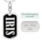 Iris v02 - Luxury Dog Tag Keychain