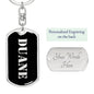 Duane v3 - Luxury Dog Tag Keychain