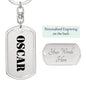 Oscar - Luxury Dog Tag Keychain