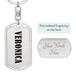 Veronica v01 - Luxury Dog Tag Keychain