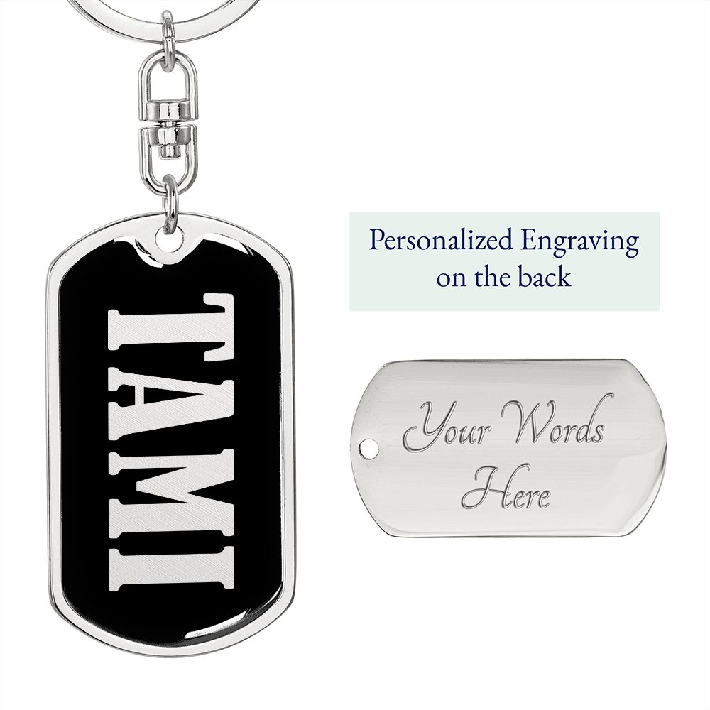 Tami v02 - Luxury Dog Tag Keychain