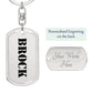 Brock - Luxury Dog Tag Keychain