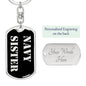 Navy Sister v2 - Luxury Dog Tag Keychain