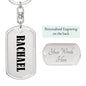 Rachael v01 - Luxury Dog Tag Keychain