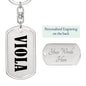 Viola v01 - Luxury Dog Tag Keychain