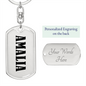 Amalia v01 - Luxury Dog Tag Keychain
