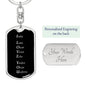 I Love You - Luxury Dog Tag Keychain