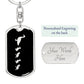 Mama Duck With 4 Ducklings v2 - Luxury Dog Tag Keychain