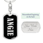 Angie v02 - Luxury Dog Tag Keychain