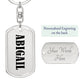 Abigail v01 - Luxury Dog Tag Keychain