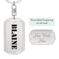 Blaine - Luxury Dog Tag Keychain
