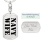 Navy Wife - Luxury Dog Tag Keychain
