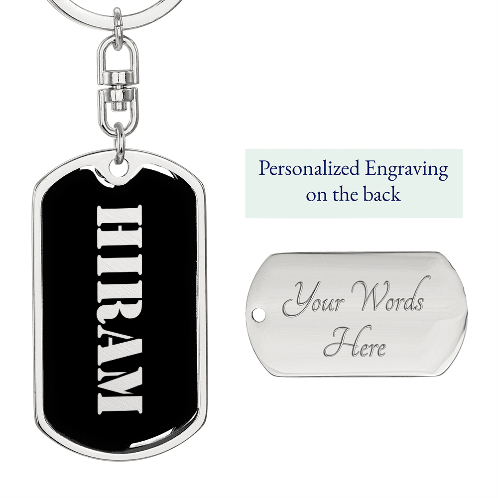 Hiram v2 - Luxury Dog Tag Keychain