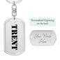Trent - Luxury Dog Tag Keychain