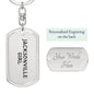 Jacksonville Girl v4 - Luxury Dog Tag Keychain