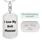 Love My Aceh Pheasant - Luxury Dog Tag Keychain