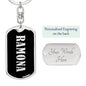 Ramona v02 - Luxury Dog Tag Keychain