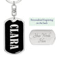 Clara v02 - Luxury Dog Tag Keychain