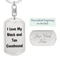 Love My Black and Tan Coonhound v4 - Luxury Dog Tag Keychain