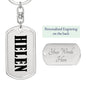 Helen v01 - Luxury Dog Tag Keychain
