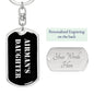 Airman's Daughter v2 - Luxury Dog Tag Keychain