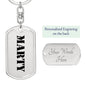 Marty - Luxury Dog Tag Keychain