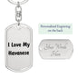Love My Havanese v4 - Luxury Dog Tag Keychain