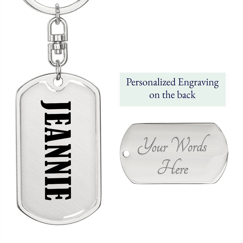 Jeannie v01 - Luxury Dog Tag Keychain