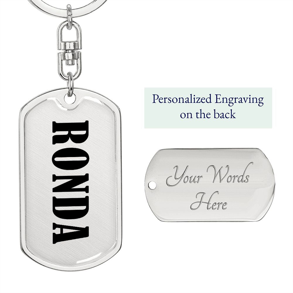 Ronda v01 - Luxury Dog Tag Keychain