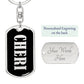 Cheri v02 - Luxury Dog Tag Keychain