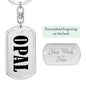 Opal v01 - Luxury Dog Tag Keychain