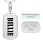 Billie v01 - Luxury Dog Tag Keychain
