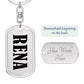 Rena v01 - Luxury Dog Tag Keychain