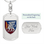 81st Airmobile Brigade (Ukraine) - Luxury Dog Tag Keychain
