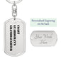 Coast Guardsman's Granddaughter - Luxury Dog Tag Keychain