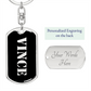 Vince v2 - Luxury Dog Tag Keychain