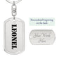 Leonel - Luxury Dog Tag Keychain
