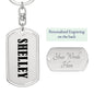 Shelley v01 - Luxury Dog Tag Keychain