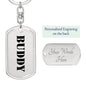 Buddy - Luxury Dog Tag Keychain