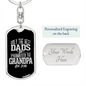 Only The Best Dads Get Promoted To Grandpa 2018 - Luxury Dog Tag Keychain