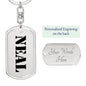 Neal - Luxury Dog Tag Keychain