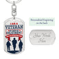 I am a Veteran - Luxury Dog Tag Keychain