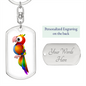 Parrot 01 - Luxury Dog Tag Keychain